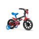 Bicicleta infantil Nathor Mechanic Aro 12 Freio Tambor preto/vermelho Com Rodas de Treinamento